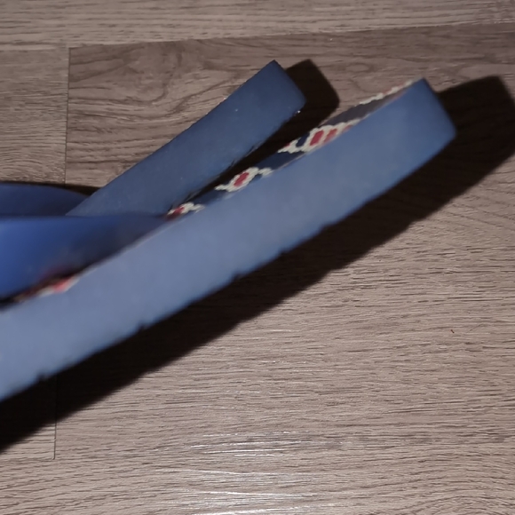 Tory Burch Navy and Red Rope Pattern Sandals - Picture 5 of 6